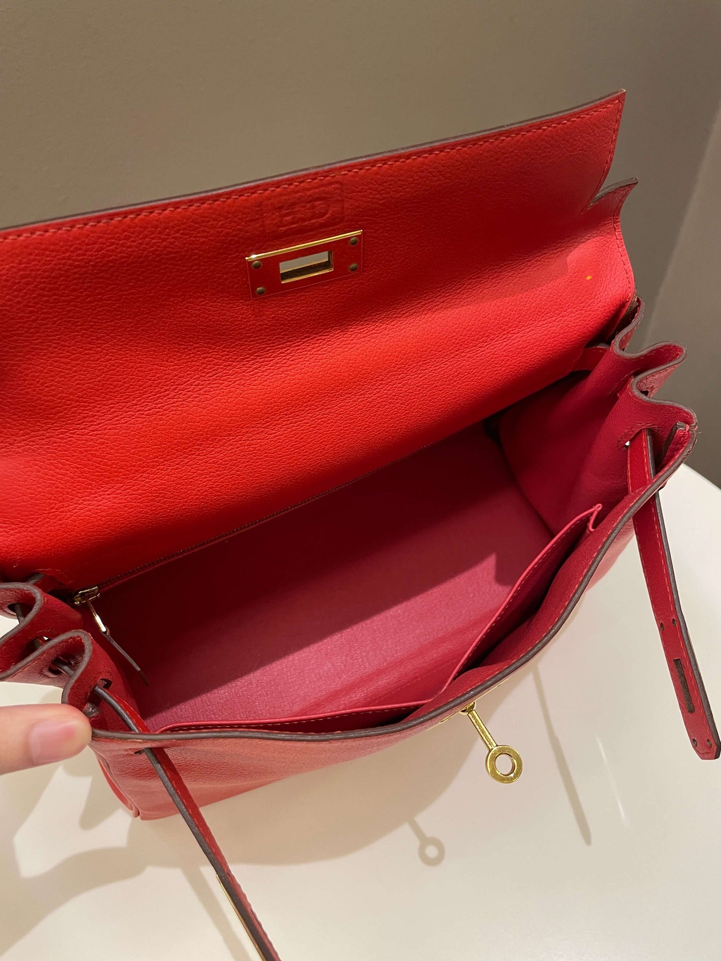 Hermes Kelly 28 Rouge Tomato Evercolor