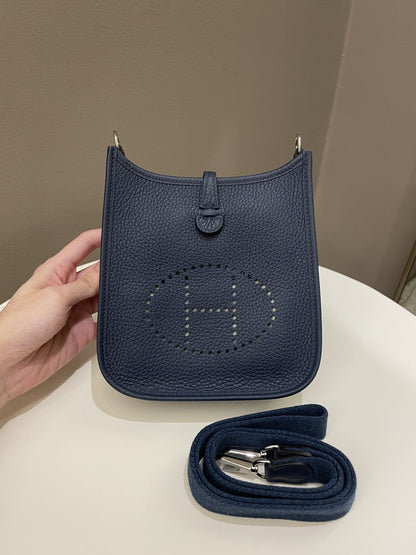 Hermes Mini Evelyne Bleu De Prusse