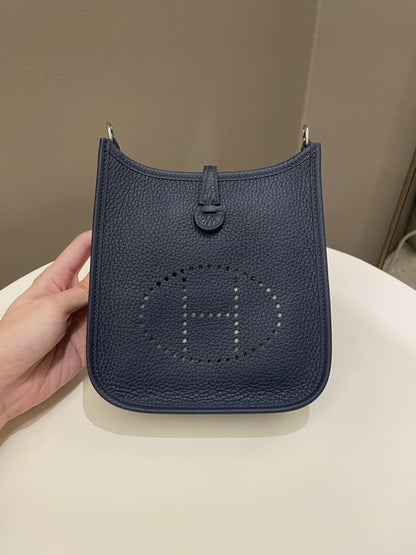 Hermes Mini Evelyne Bleu De Prusse