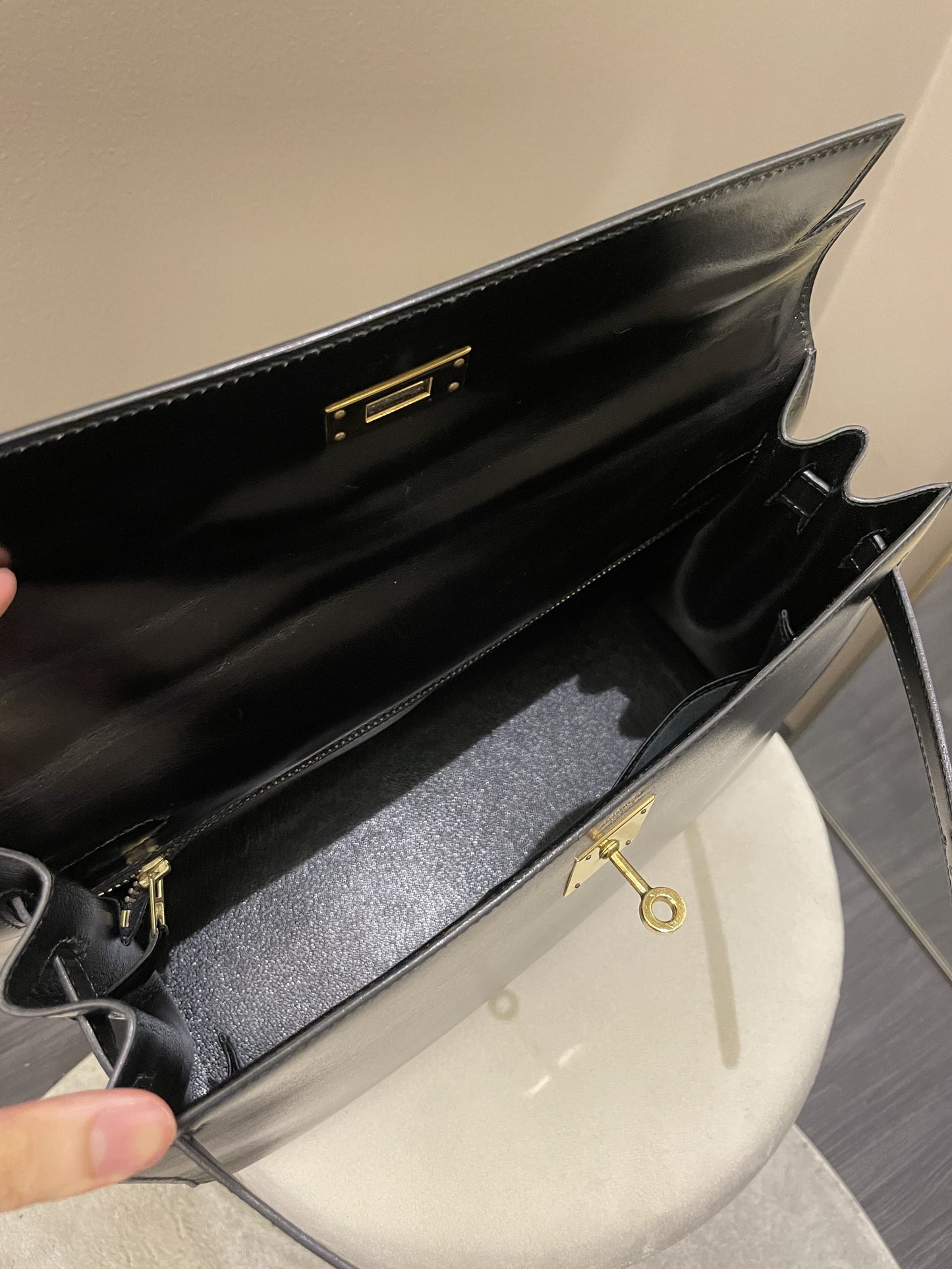 Hermes Kelly Sellier 32 Black Box