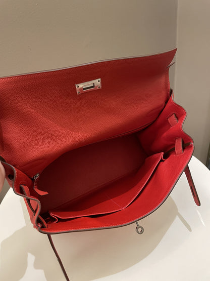 Hermes Kelly Retourne 32 Rouge Pivoine Togo