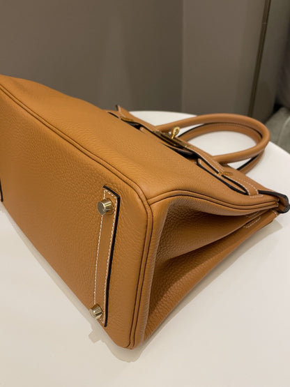 Hermes Birkin 30 Toffee Clemence