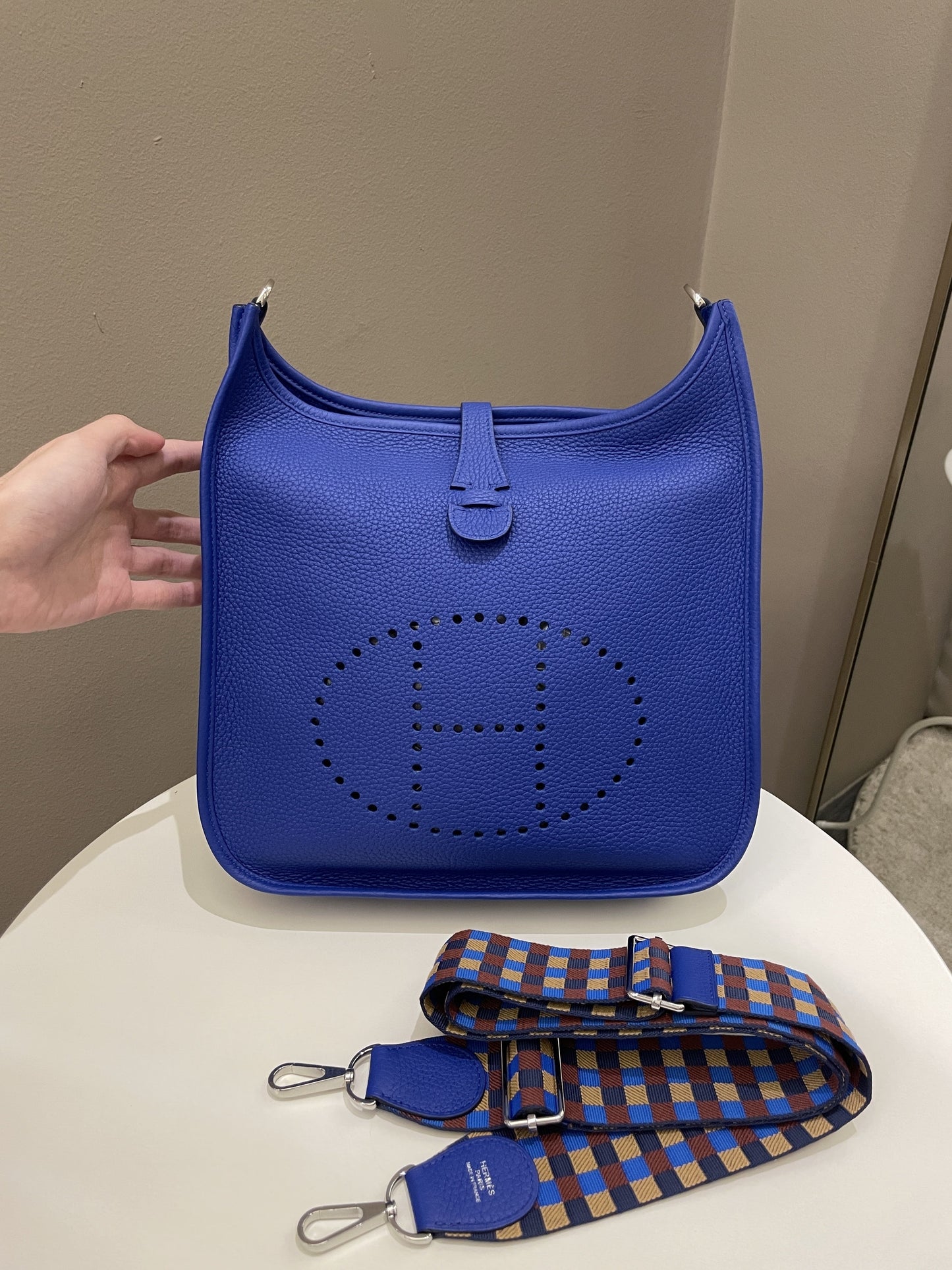 Hermes Evelyne 29 PM Royal Blue Clemence