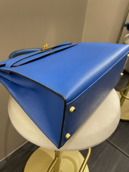 Hermes Kelly Sellier 32 Deep Blue Epsom