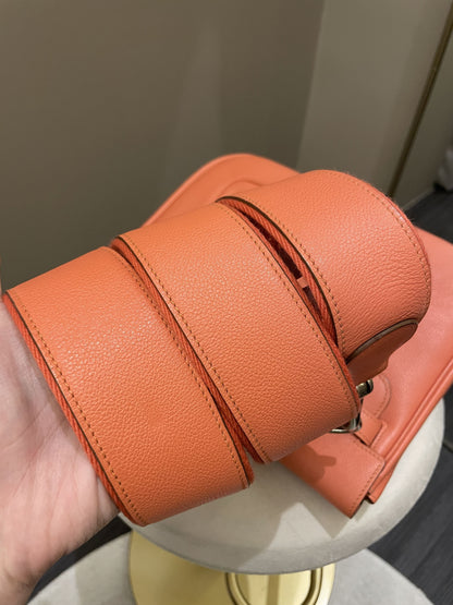 Hermes Berline 28 Flamingo Veau Evercolor