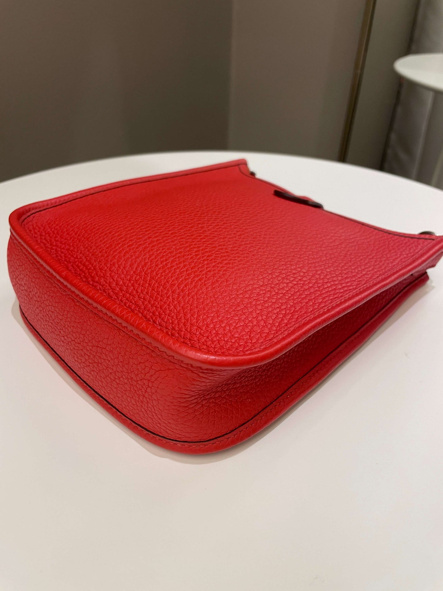 Hermes Mini Evelyne Rouge Tomate Clemence