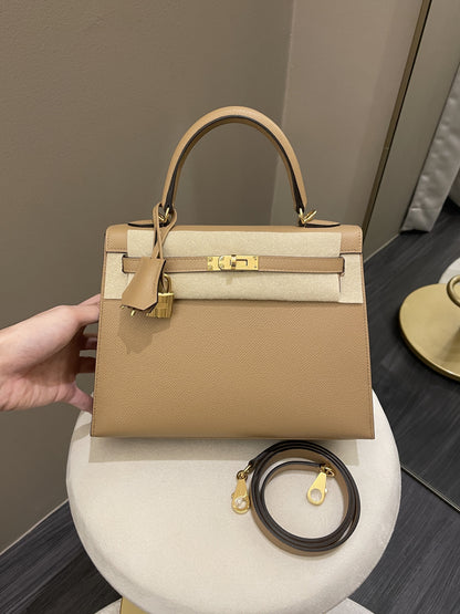 Hermes Kelly Sellier 25 Chai Epsom