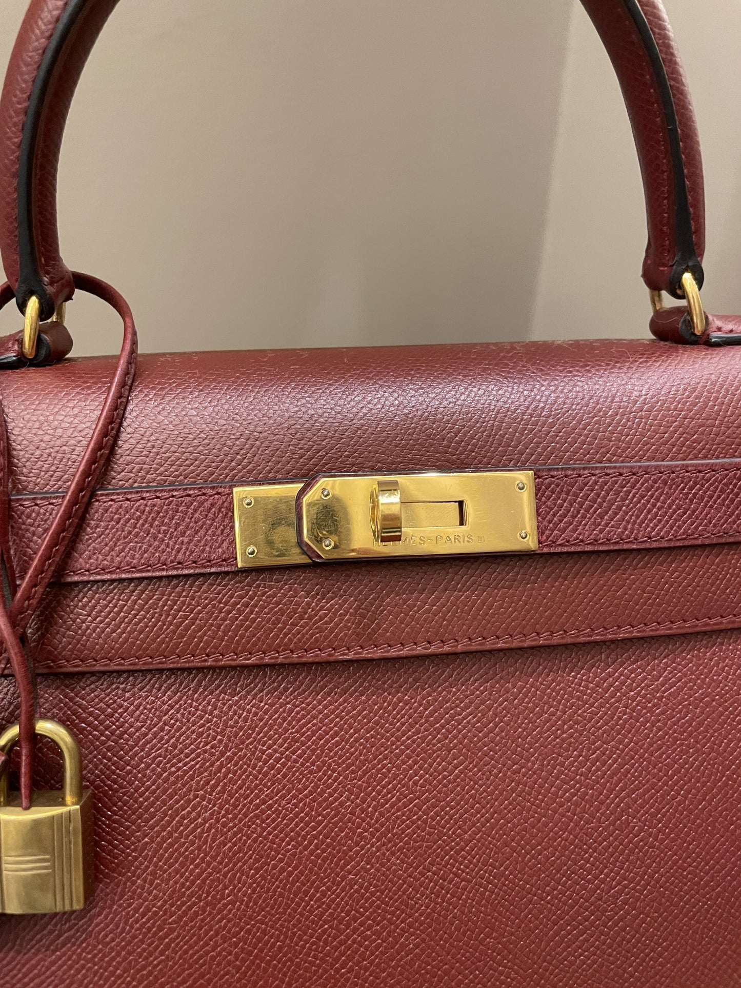 Hermes Kelly Sellier 28 Rouge H Epsom