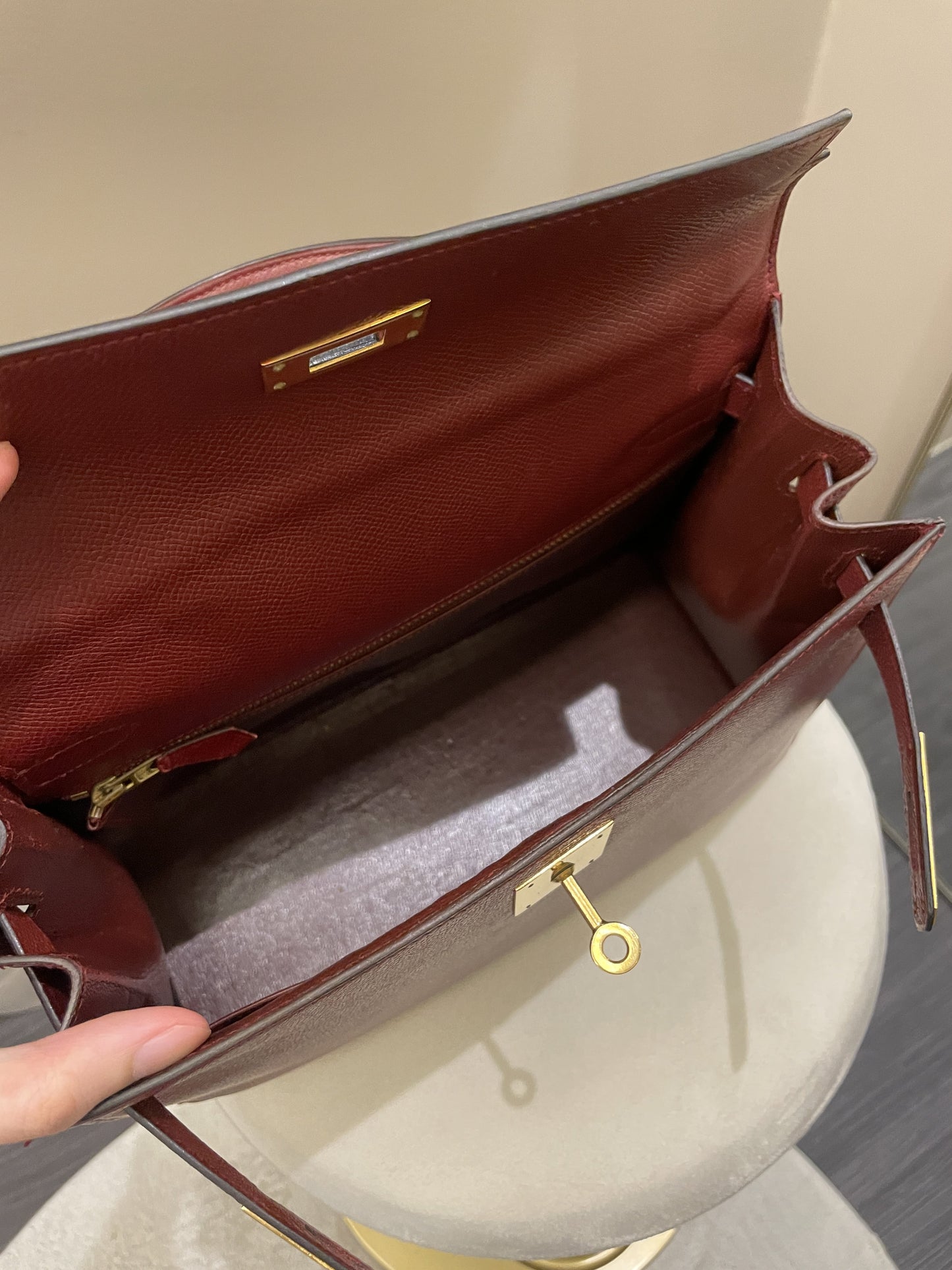 Hermes Kelly Sellier 28 Rouge H Epsom