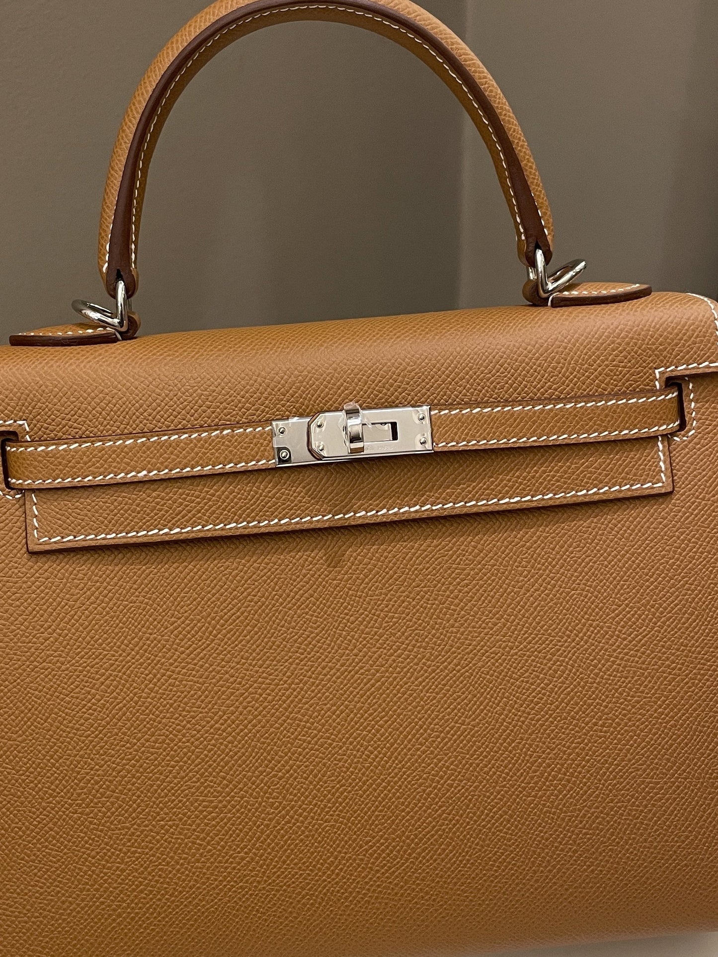 Hermes Kelly Sellier 25 Gold Epsom