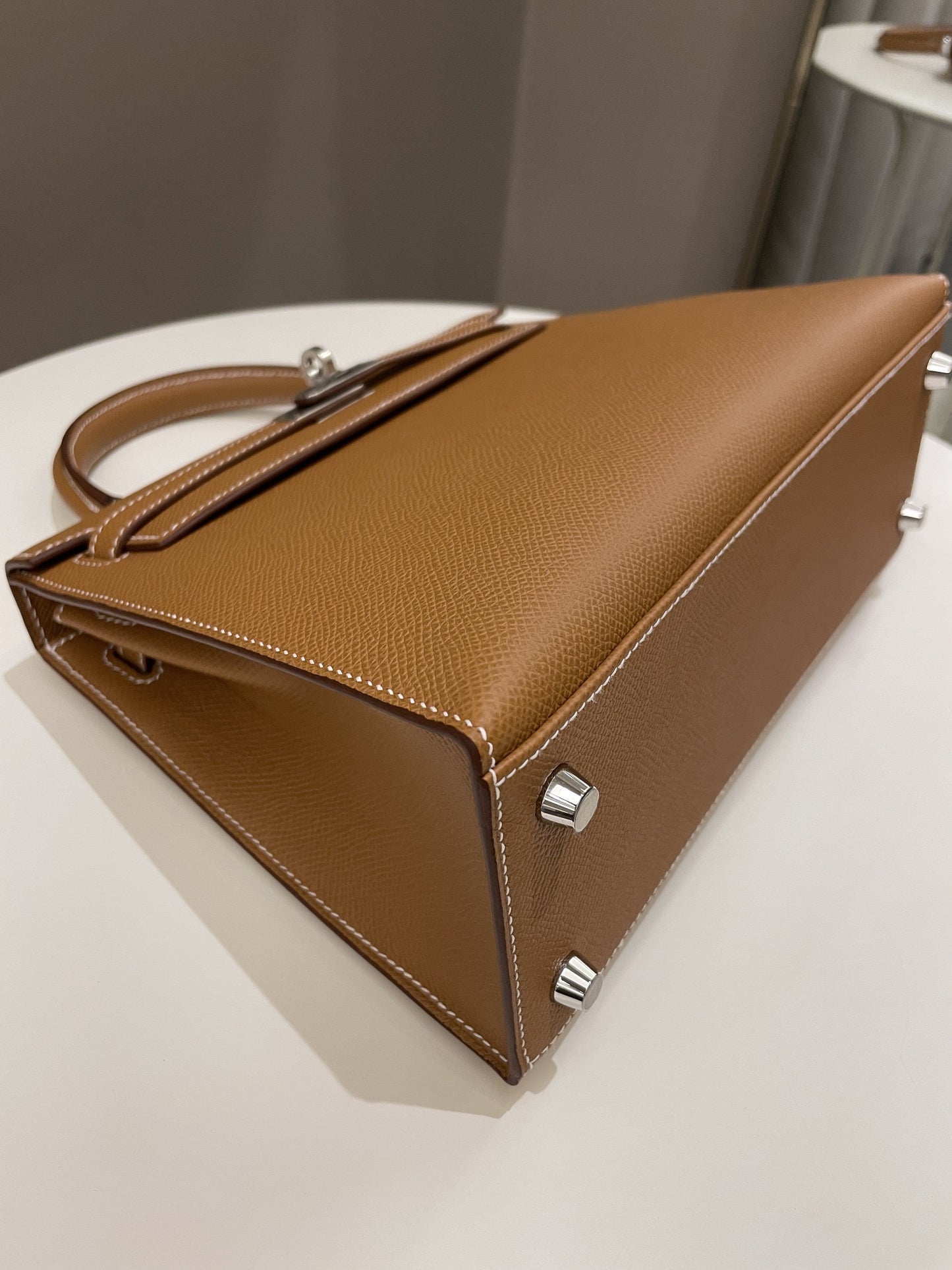 Hermes Kelly Sellier 25 Gold Epsom