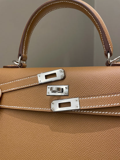 Hermes Kelly Sellier 25 Gold Epsom