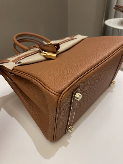 Hermes Birkin 25 Gold Togo