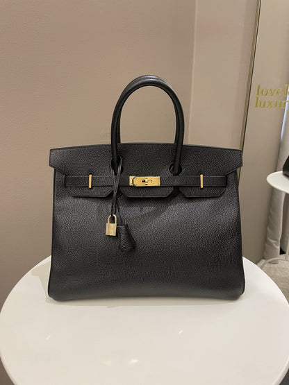 Hermes Birkin 35 Black Ardennes