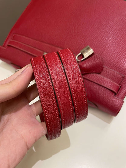 Hermes Kelly Sellier 35 Rouge Vif Chevre Coromandel