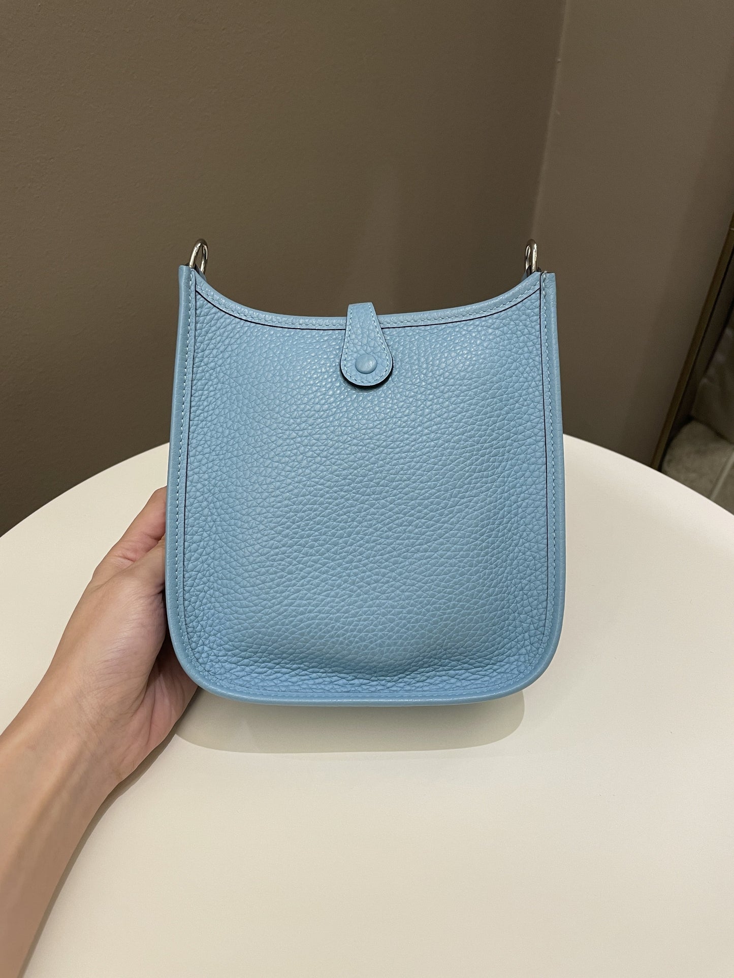 Hermes Mini Evelyne Bleu Atoll Clemence