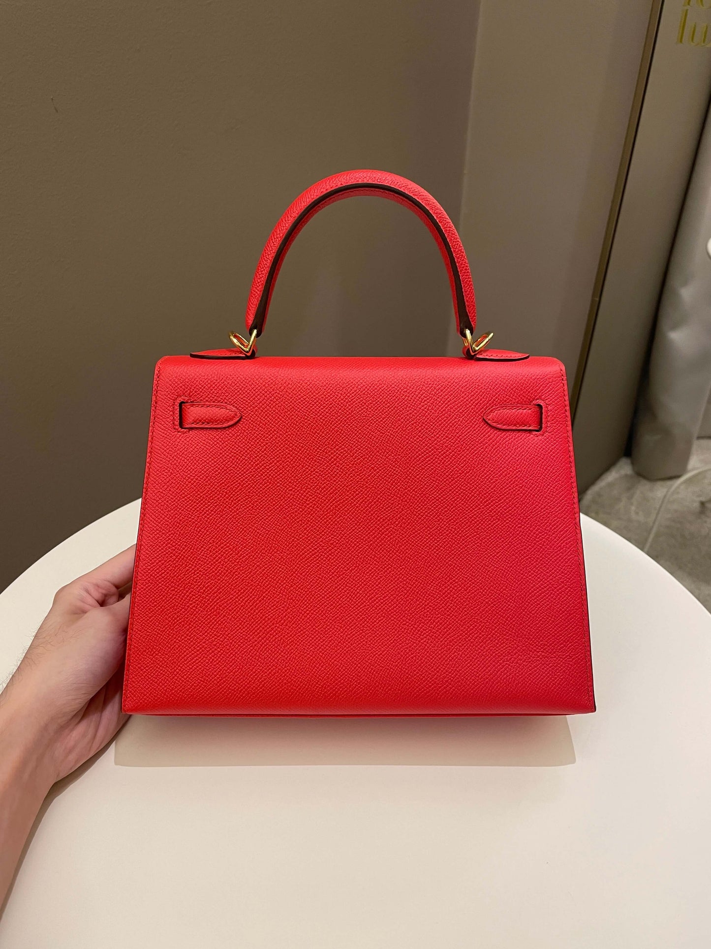 Hermes Kelly Sellier 25 Rouge Tomate Epsom