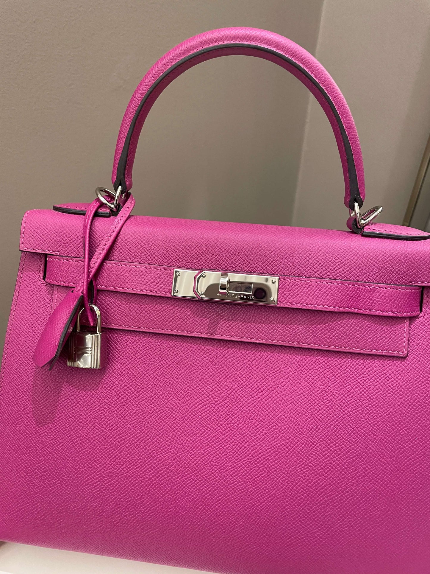 Hermes Kelly Sellier 28 Rose Pourpre Epsom