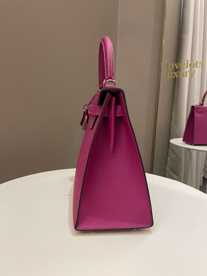 Hermes Kelly Sellier 28 Rose Pourpre Epsom