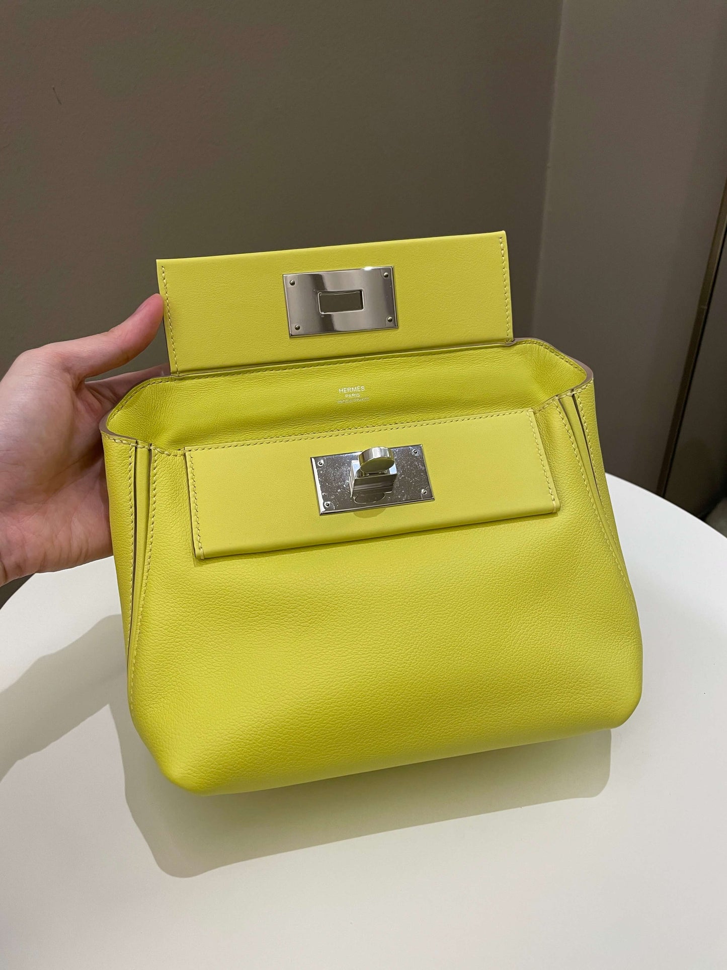 Hermes 24/24 Mini Lime Evercolor