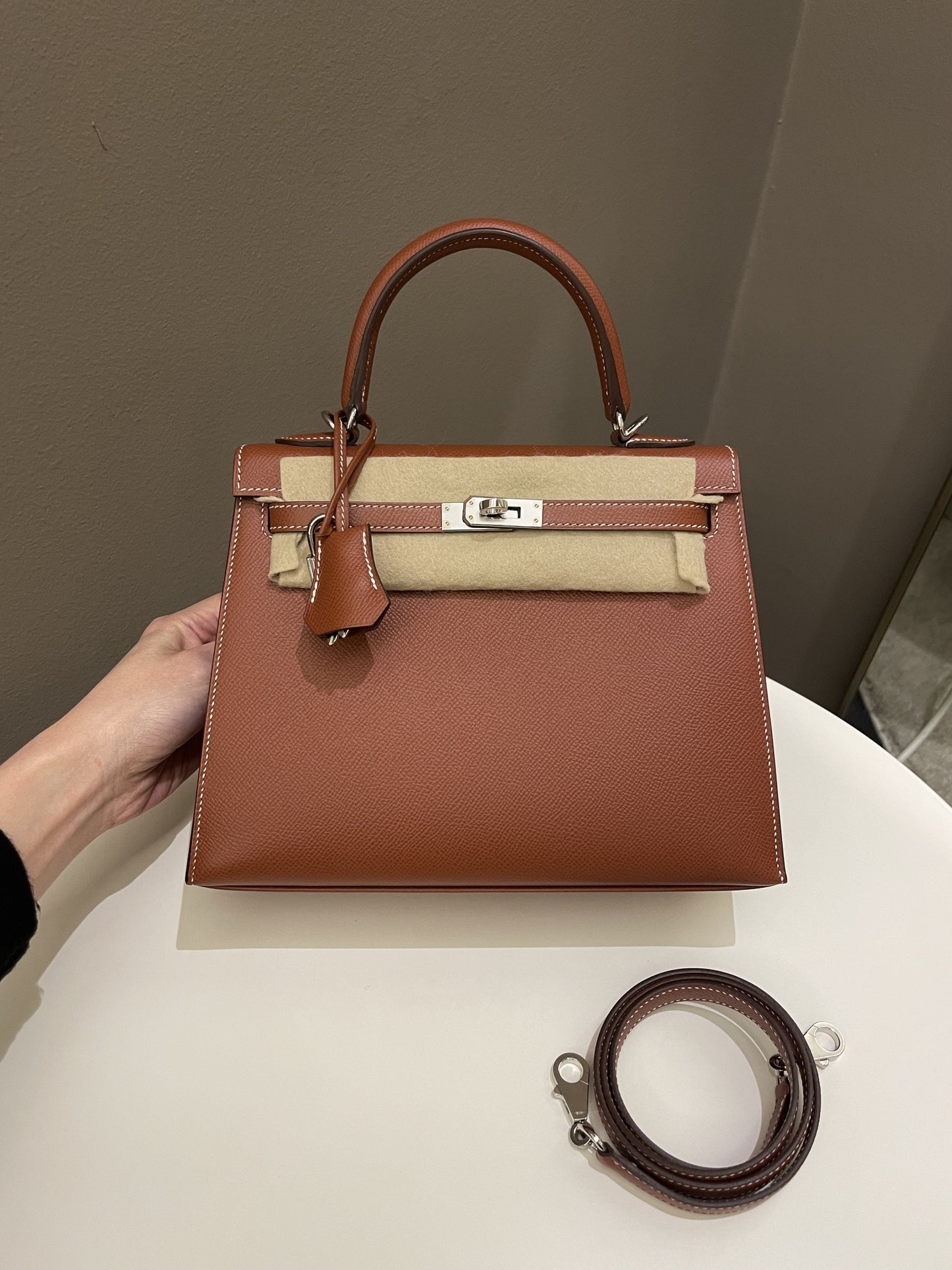 Hermes Kelly Sellier 25 Sienne Epsom