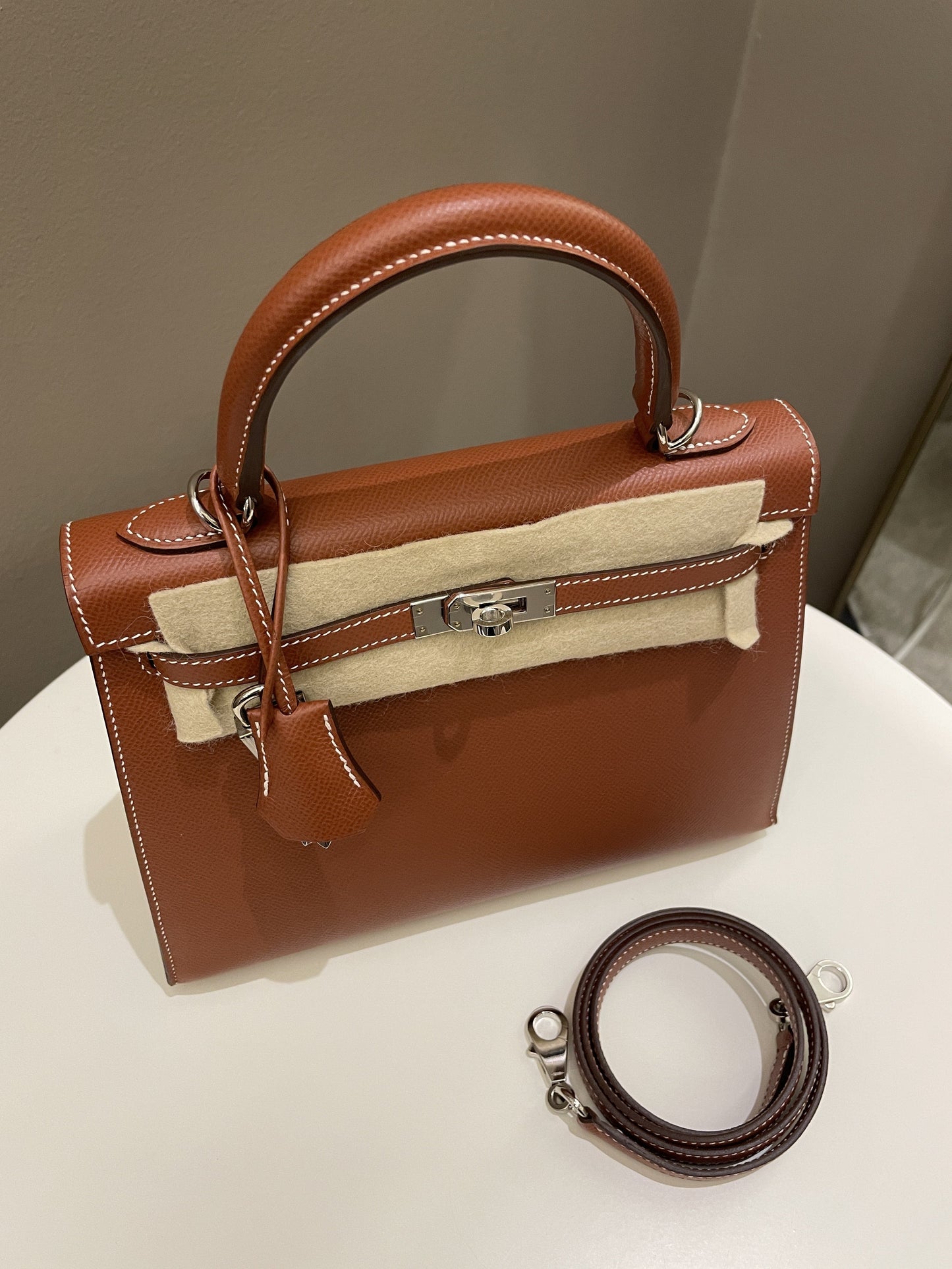 Hermes Kelly Sellier 25 Sienne Epsom