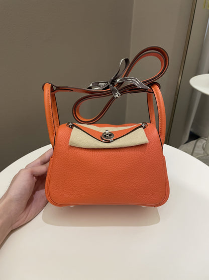 Hermes Mini Lindy Feu Clemence