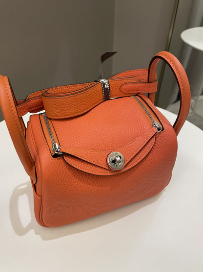 Hermes Mini Lindy Feu Clemence