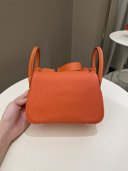 Hermes Mini Lindy Feu Clemence