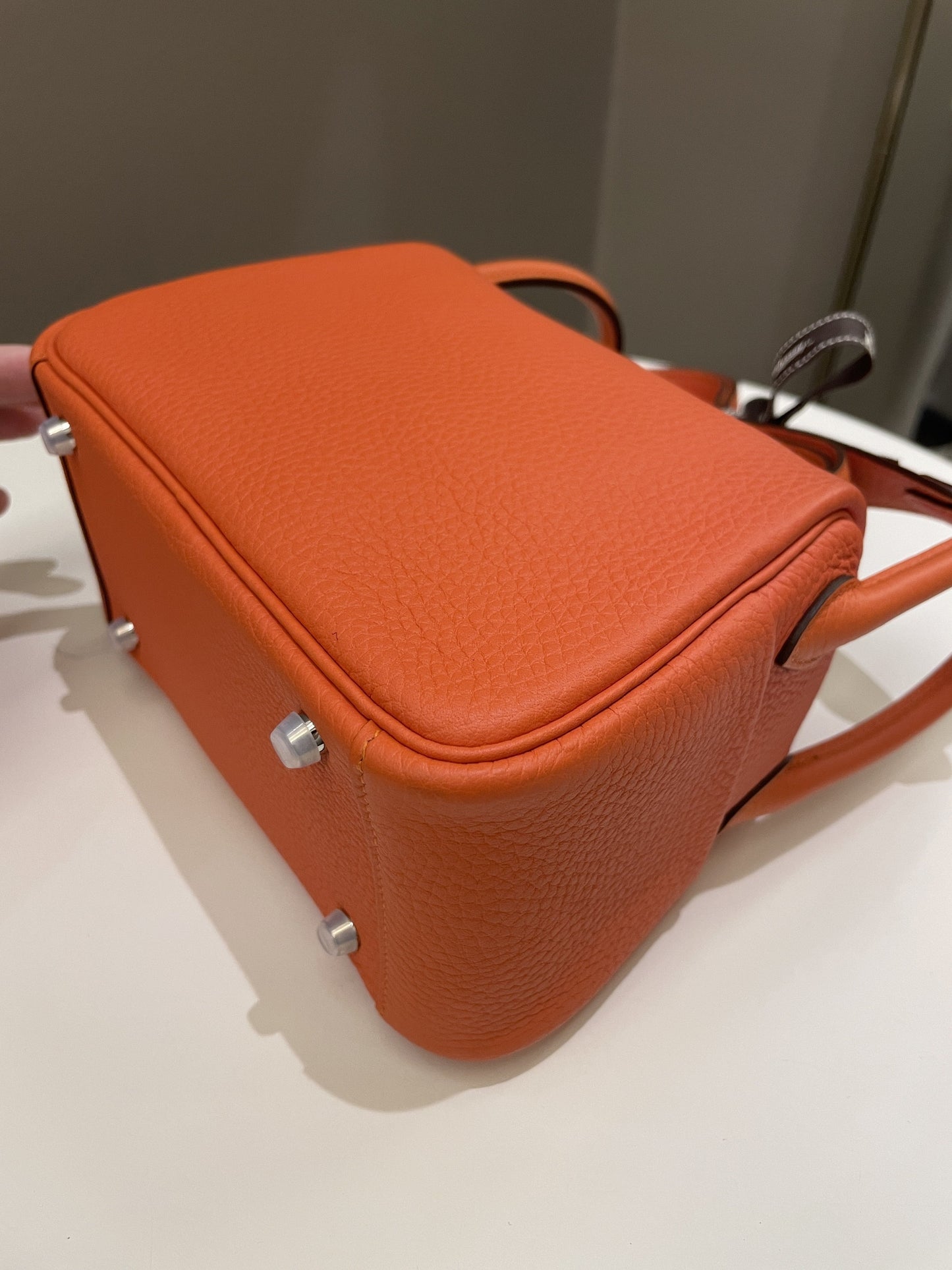 Hermes Mini Lindy Feu Clemence