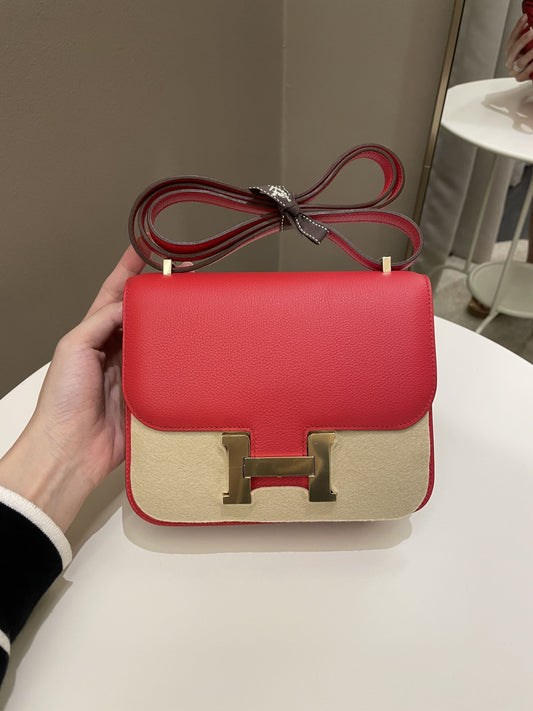 Hermes Constance 18 Rouge De Coeur Evercolor