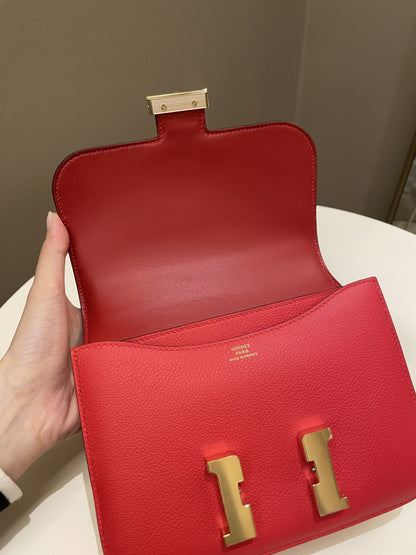 Hermes Constance 18 Rouge De Coeur Evercolor