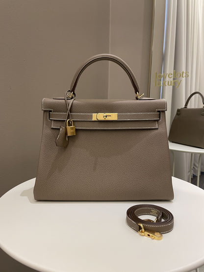 Hermes Kelly 32 Etoupe Togo