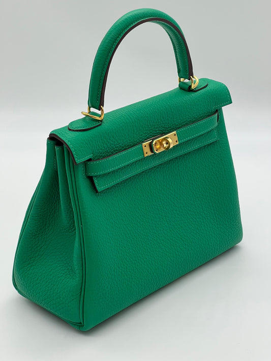 Hermes Kelly II 25 Retourne Veau Togo Perso Menthe