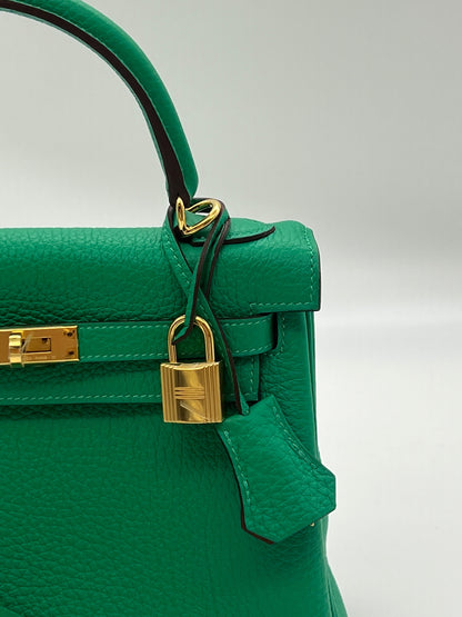 Hermes Kelly II 25 Retourne Veau Togo Perso Menthe