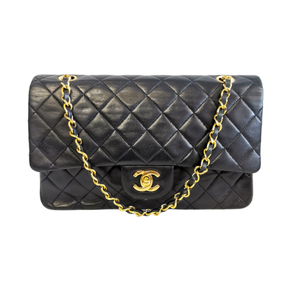 Chanel Classic Double Flap Medium Navy Blue Lambskin Gold