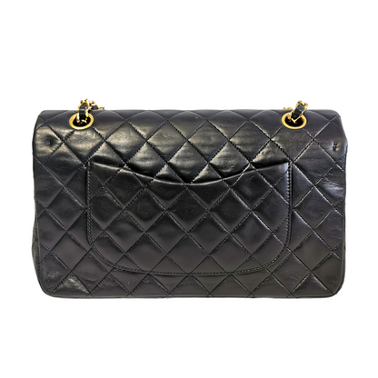 Chanel Classic Double Flap Medium Navy Blue Lambskin Gold