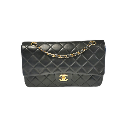 Chanel Classic Double Flap Medium Black Lambskin Gold