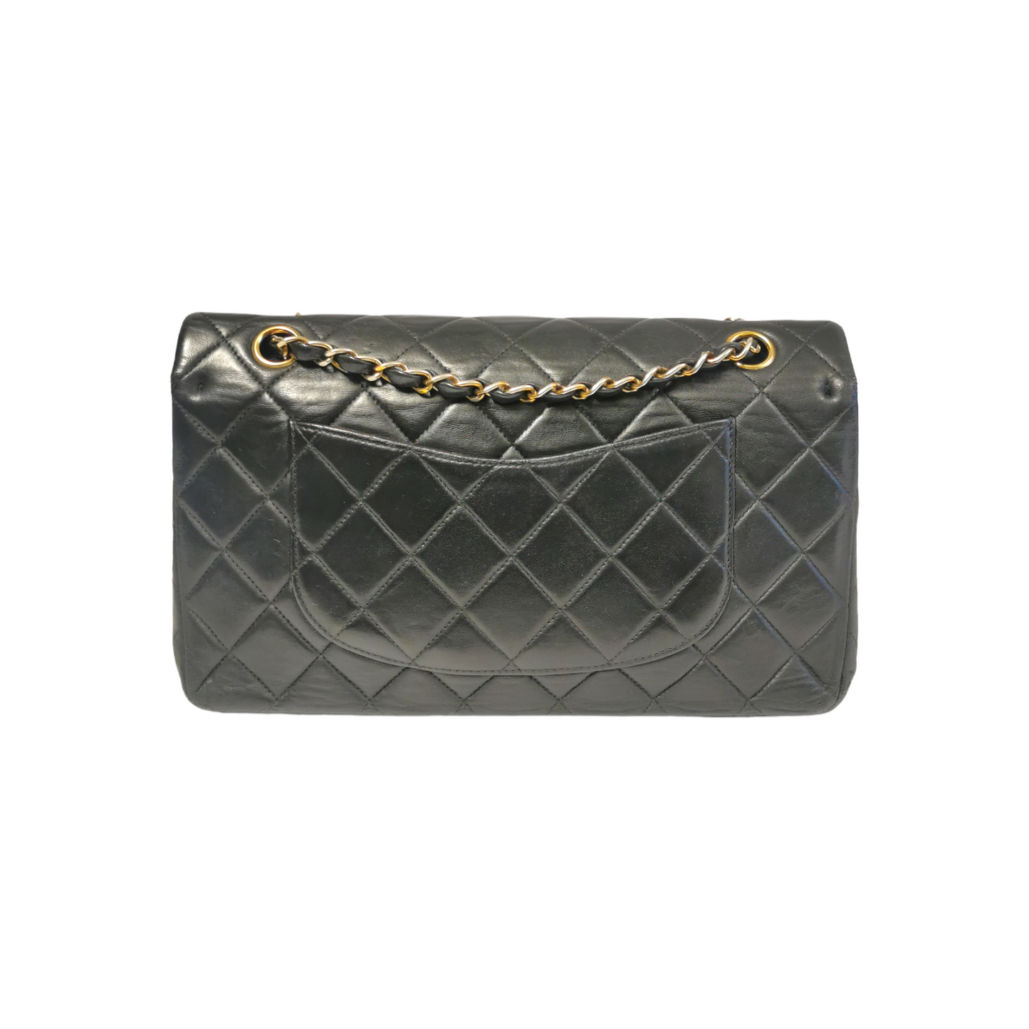 Chanel Classic Double Flap Medium Black Lambskin Gold