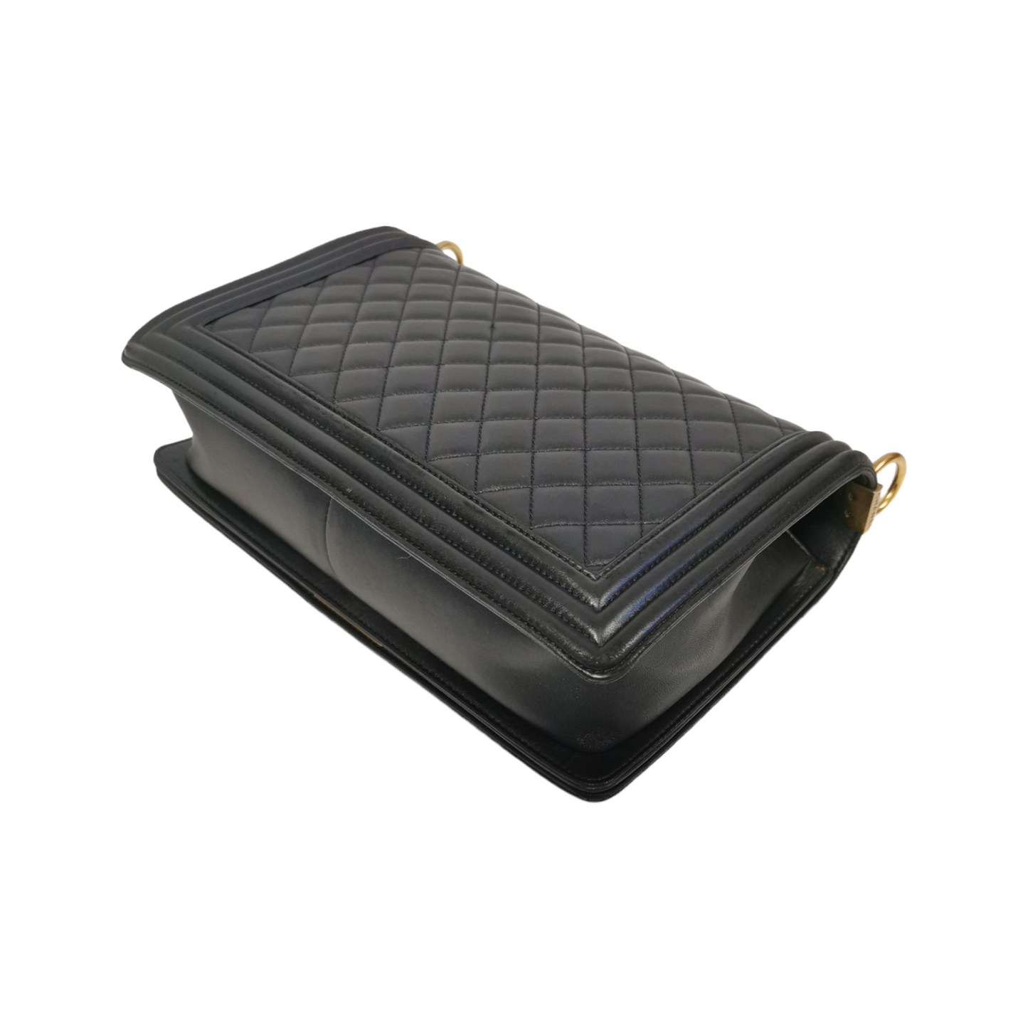 Chanel Boy Large Black Lambskin Gold