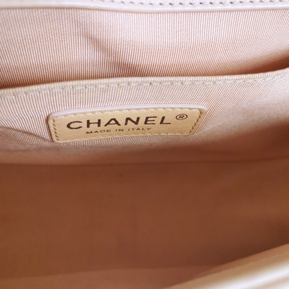 Chanel Boy Medium Light Pink Calfskin Ruthenium