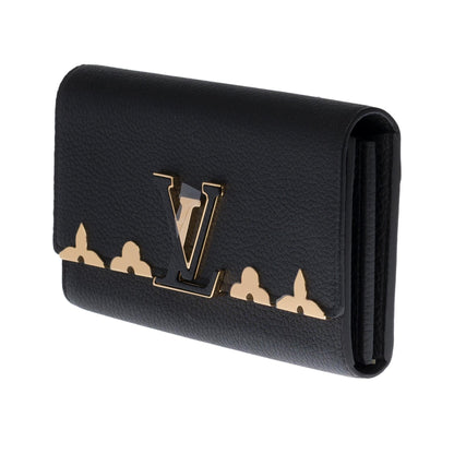 Louis Vuitton  Brand New Capucines GM Wallet in black Taurillon leather