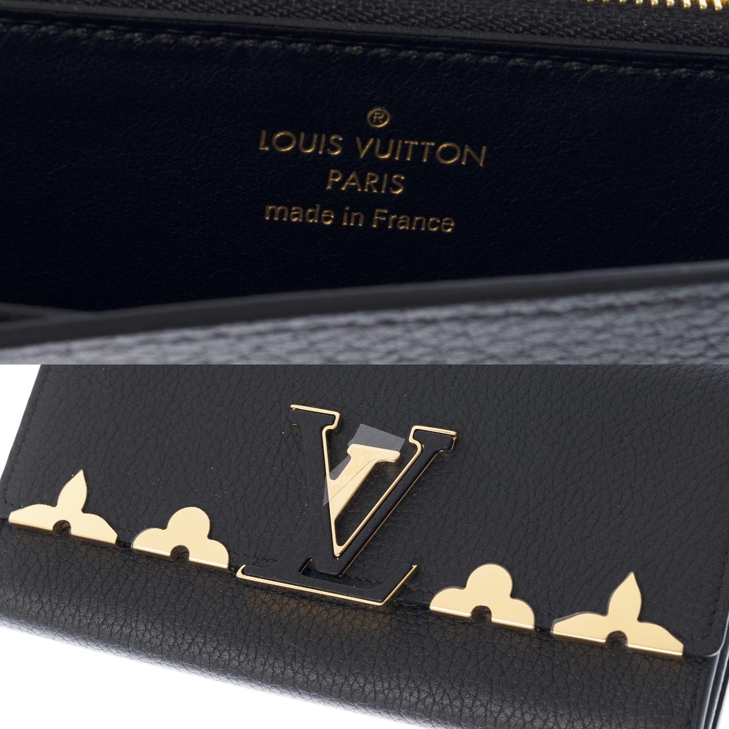 Louis Vuitton  Brand New Capucines GM Wallet in black Taurillon leather