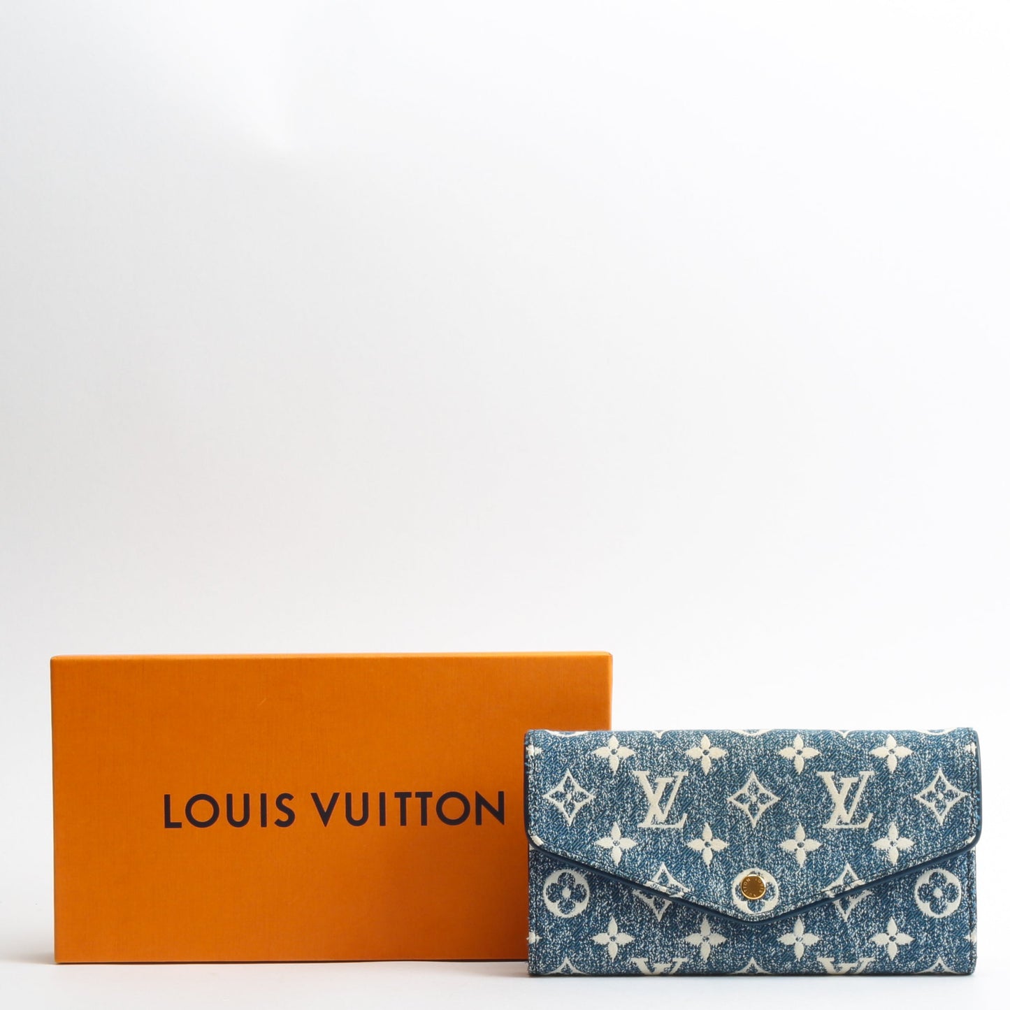 LOUIS VUITTON Jacquard Denim Sarah Wallet