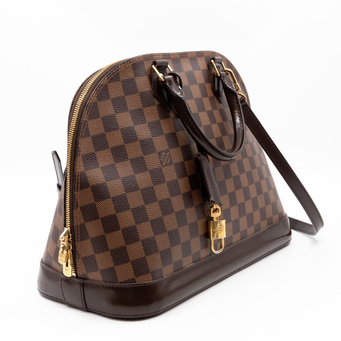 Alma MM Damier Ebene with Shoulder Strap