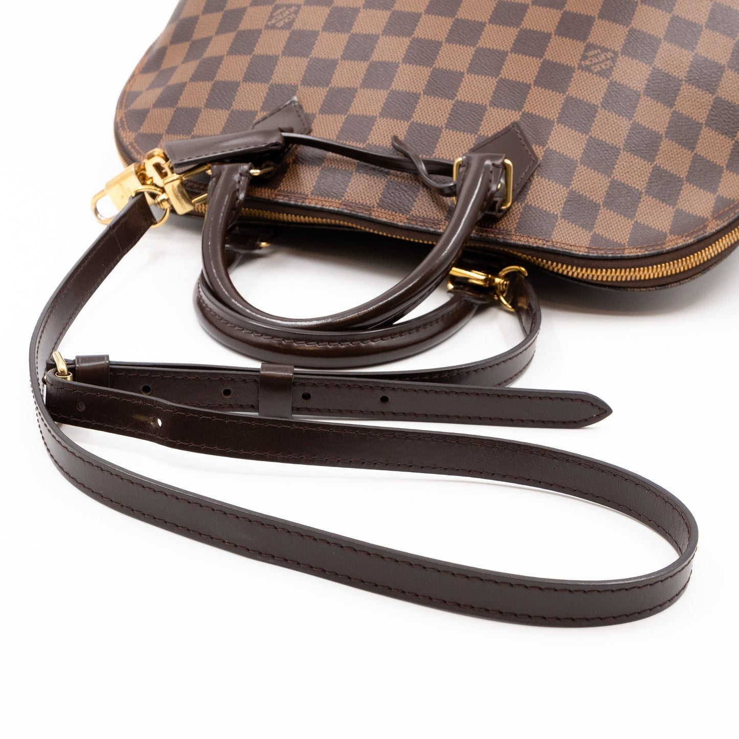 Alma MM Damier Ebene with Shoulder Strap