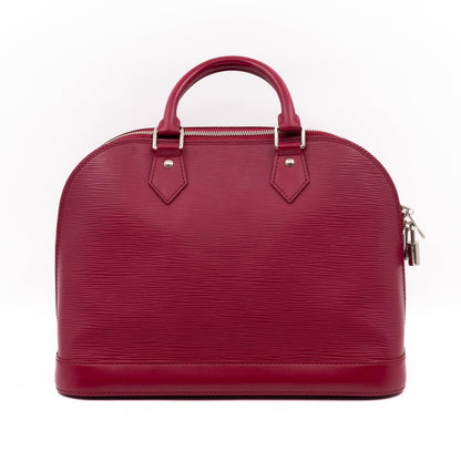 Alma PM Epi Leather Fuchsia with Shoulder Strap