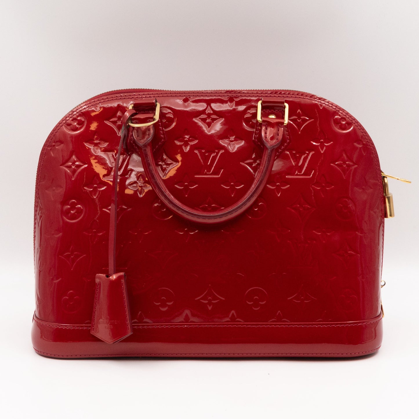 Alma PM Vernis Red with Shoulder Strap