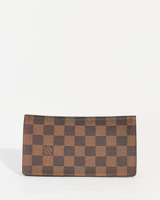 Louis Vuitton Damier Ebene Canvas Pattern Brazza Wallet