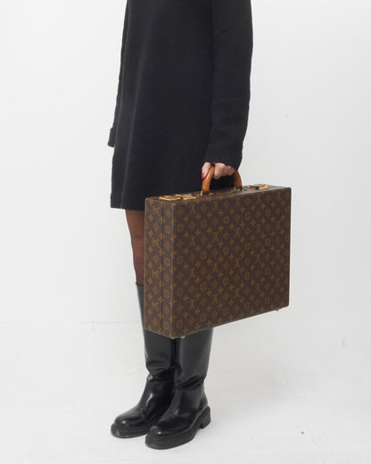 Louis Vuitton Vintage Monogram Coated Canvas Trunk Briefcase